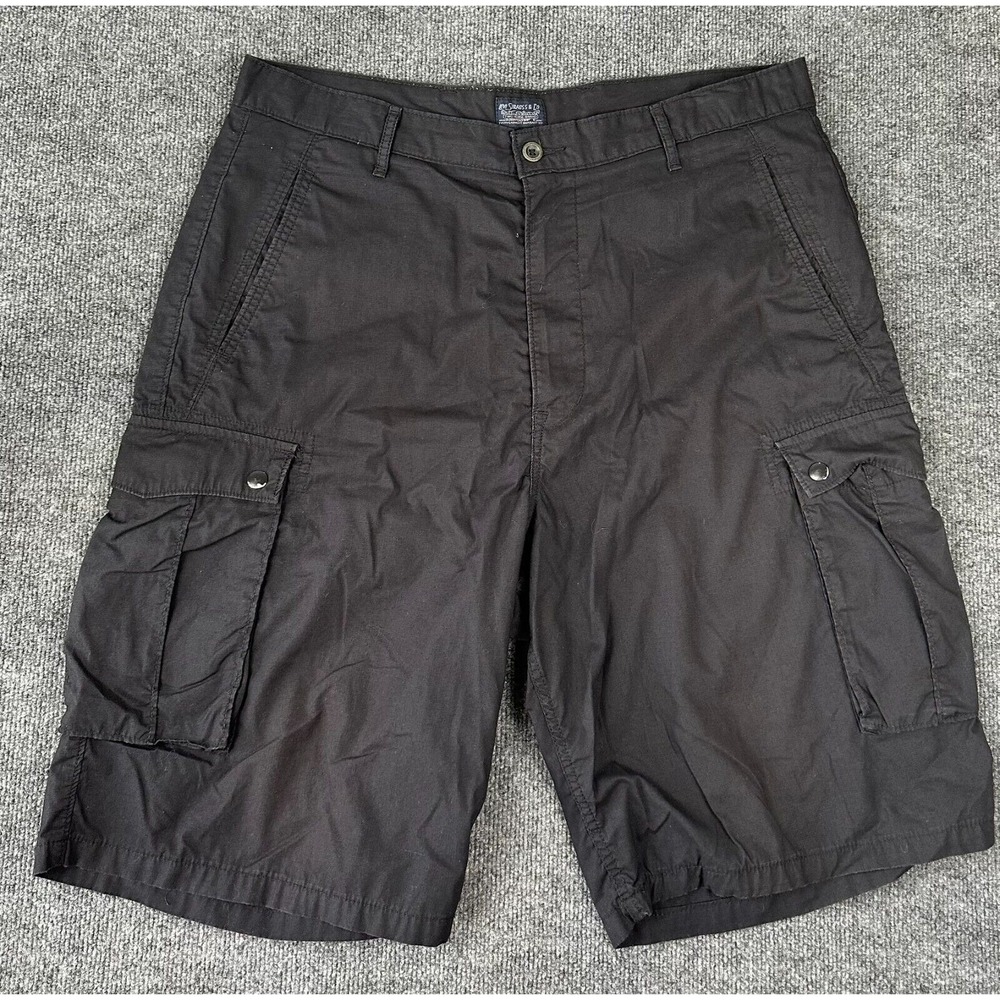 Levis Shorts Mens W36( 38x 12 )‎ Black Cargo Regular Fit Casual Summer Zip Fly